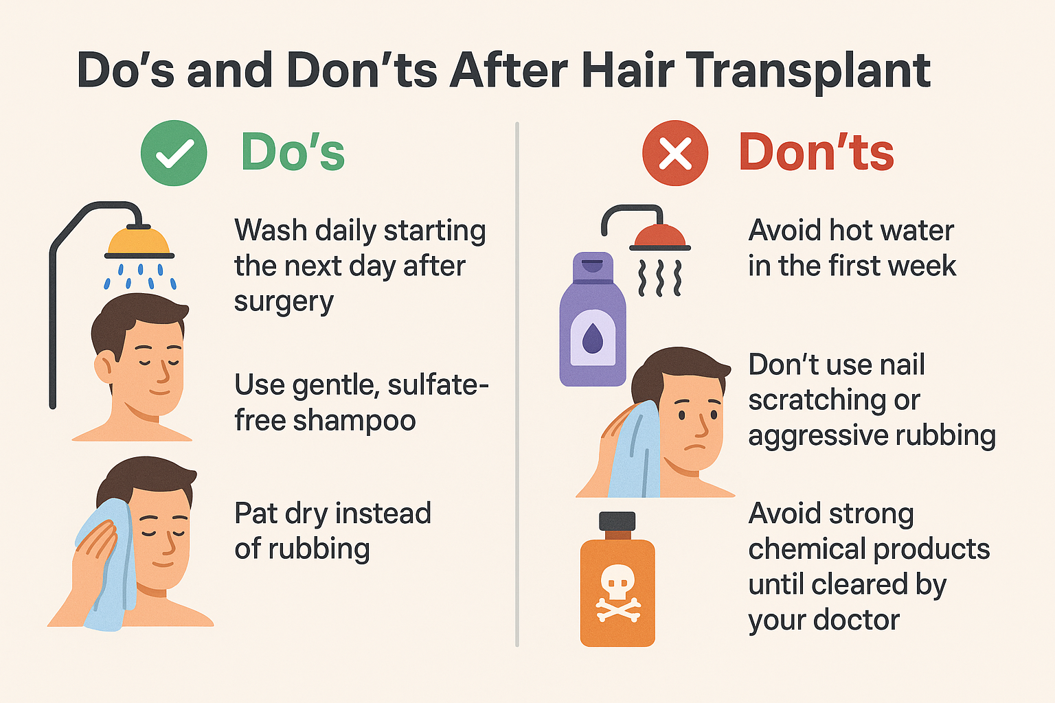 When to Wash Hair After Hair Transplant