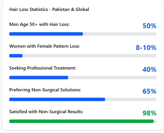 Hair Loss Statistics - Pakistan & Global