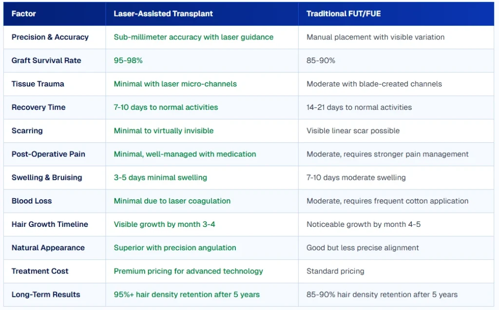 Laser Hair Transplant vs Traditional Methods