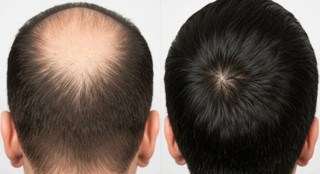 Crown Hair Transplant Before and After